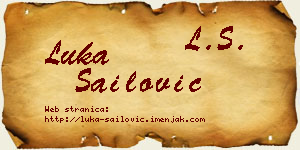 Luka Sailović vizit kartica